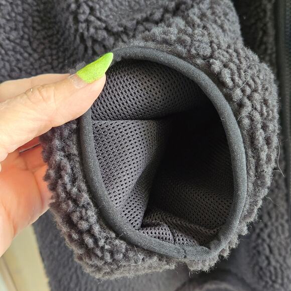 Timberland NWT Fleece Sherpa high neck full zip jacket Medium black - Picture 8 of 17